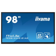 iiyama PROLITE Pizarra de caballete digital 2,49 m (98") LED Wifi 400 cd / m² 4K Ultra HD Negro Pantalla táctil Procesador incorporado Android 24/7 (Espera 4 dias)