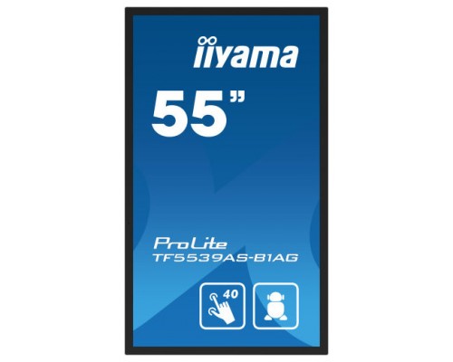 iiyama TF5539AS-B1AG pantalla de señalización Pantalla plana para señalización digital 138,7 cm (54.6") LED 500 cd / m² 4K Ultra HD Negro Pantalla táctil Procesador incorporado Android 24/7 (Espera 4 dias)