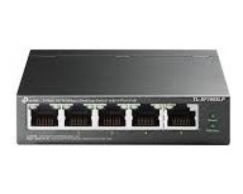 TP-LINK TL-SF1005LP switch No administrado Fast Ethernet (10/100) Energía sobre Ethernet (PoE) Negro (Espera 4 dias)