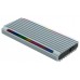 CAJA EXTERNA TOOQ TQE-2221G NGFF/NVMe "SHINOBI" USB-A RGB GRIS