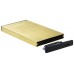 TooQ TQE-2527GD caja para disco duro externo Caja de disco duro (HDD) Negro, Oro 2.5" (Espera 4 dias)