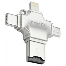 TooQ TQR-4001 lector de tarjeta USB Type-A/USB Type-C/Micro-USB/Lightning Plata (Espera 4 dias)