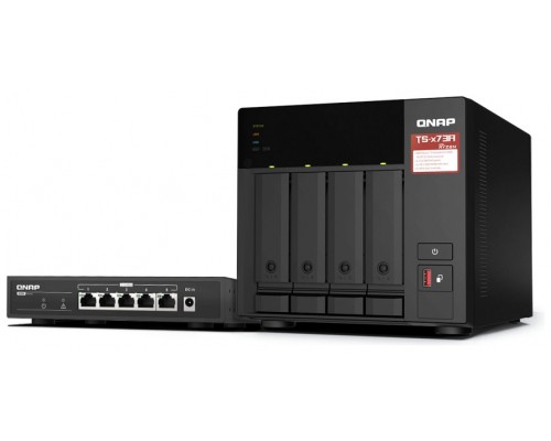 QNAP BUNDLE NAS 4 BAH + SWITCH TS-473A-SW5T (Espera 4 dias)