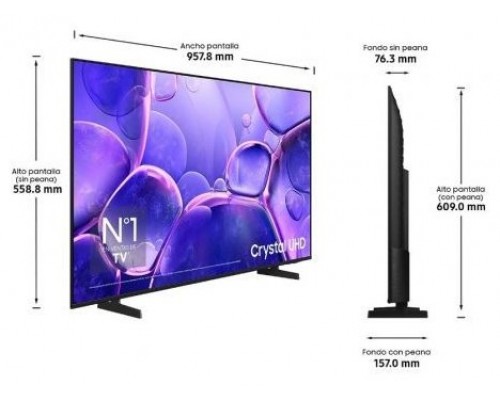 TV SAMSUNG TU43U8005FU 43" LED 4K UHD SMART TV TIZEN HDR10+