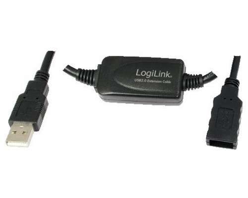 CABLE EXTENSOR USB(A) 2.0 A USB(A)2.0 LOGILINK 10M NEGRO