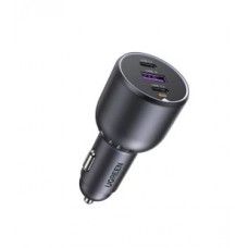 Ugreen 130W 3-Port Fast Car Char gray Auriculares, Ordenador portátil, Teléfono móvil, Portátil, Batería portátil, Teléfono Gris Encendedor de cigarrillos Auto (Espera 4 dias)