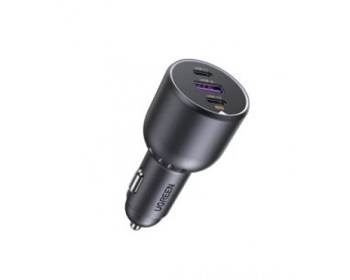 Ugreen 130W 3-Port Fast Car Char gray Auriculares, Ordenador portátil, Teléfono móvil, Portátil, Batería portátil, Teléfono Gris Encendedor de cigarrillos Auto (Espera 4 dias)