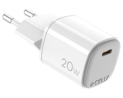 Celly Cargador Gan 1 UsbC 20W WH Celly Cargador Gan 1 UsbC 20W WH