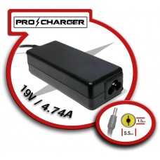 Cargador 19V/4.74A 5.5mm x 1.5 mm 90W Pro Charger (Espera 2 dias)