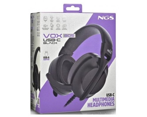 AURICULAR VOX 805 USB-C NEGRO NGS (Espera 4 dias)