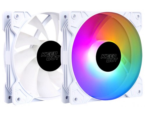 VENTILADOR AUXILIAR XFC-120F RGB BLANCO KEEPOUT (Espera 4 dias)